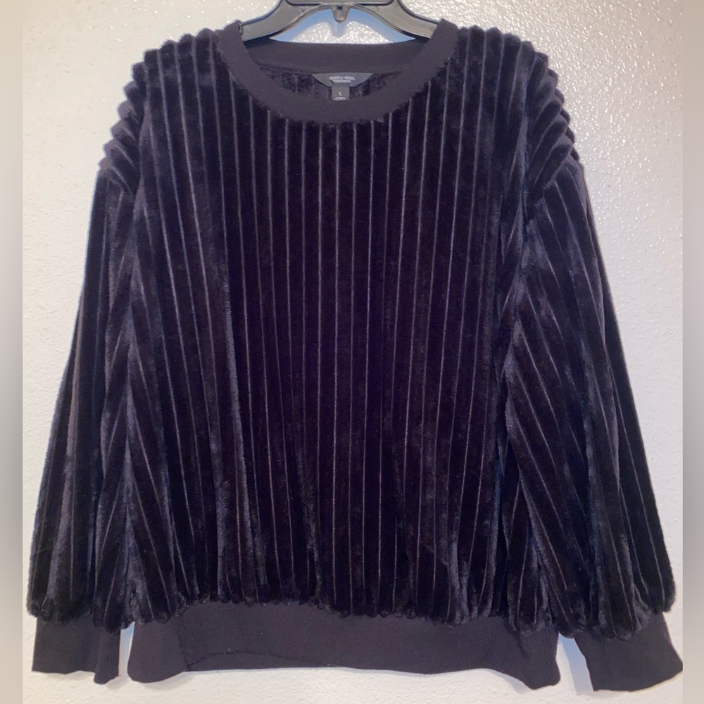 Simply Vera Vera Wang Black Textured Sweater